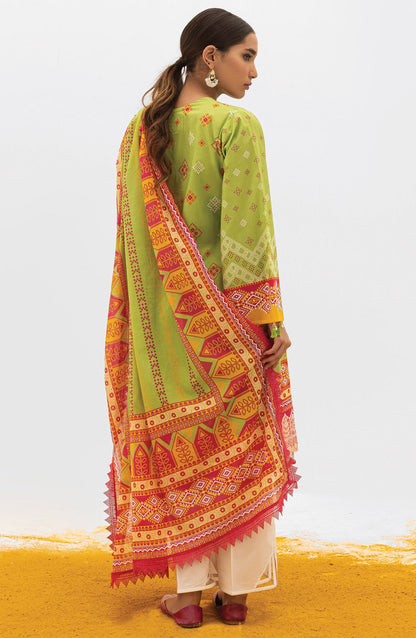 Orient - Unstitched 3 Piece Embroidered Lawn Shirt , Cambric Pant and Lawn Dupatta