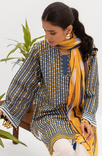 Orient - Unstitched 2 Piece Printed Lawn Shirt and Chiffon Dupatta