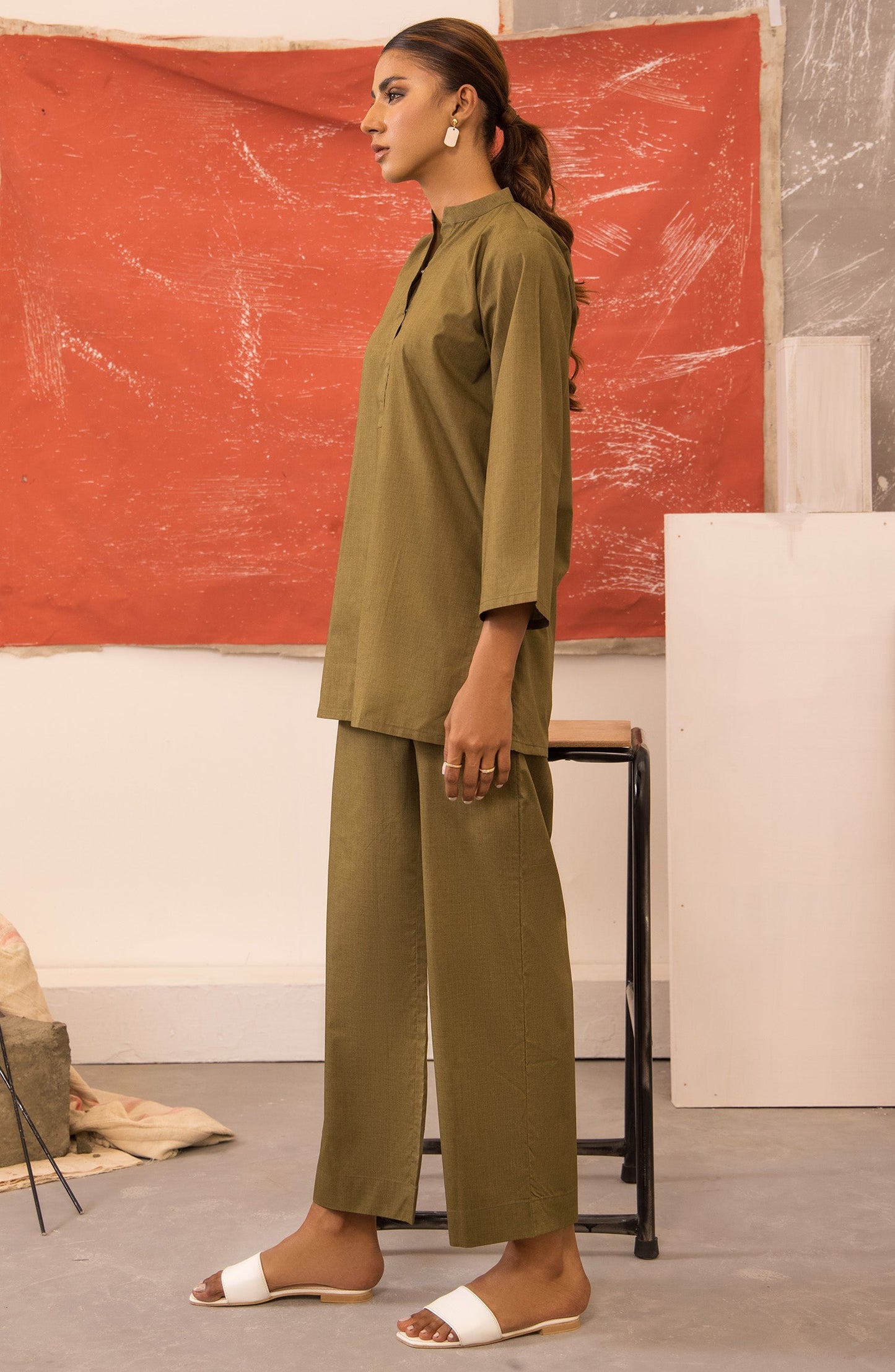 Orient - Stitched 2 Piece Plain Cotton Shirt and Cotton Pant