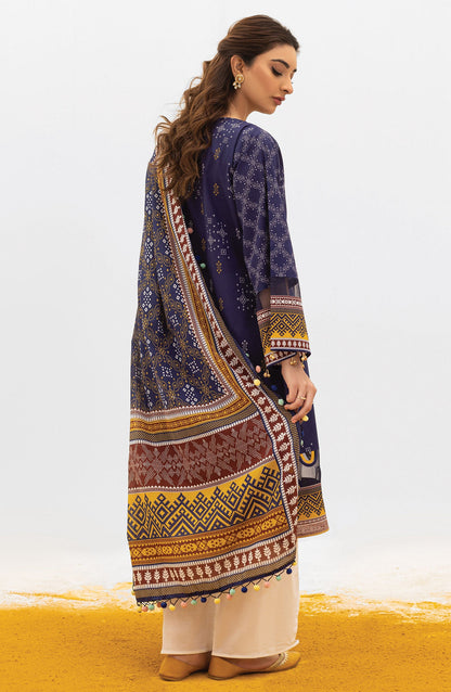 Orient - Unstitched 3 Piece Embroidered Lawn Shirt , Cambric Pant and Lawn Dupatta