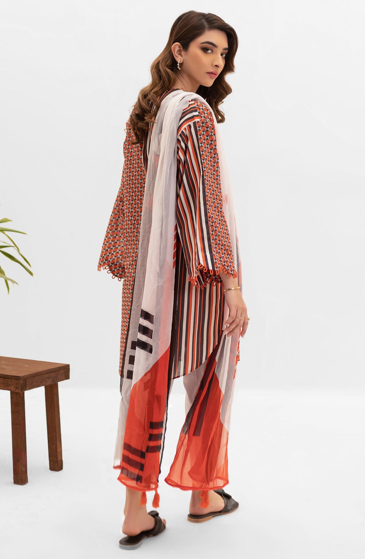 Orient - Unstitched 2 Piece Printed Lawn Shirt and Chiffon Dupatta