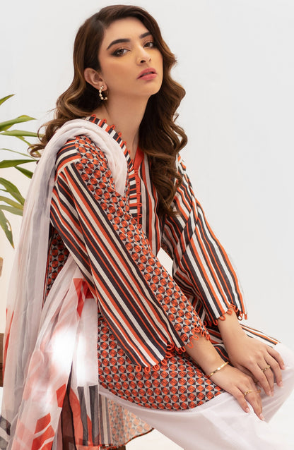 Orient - Unstitched 2 Piece Printed Lawn Shirt and Chiffon Dupatta