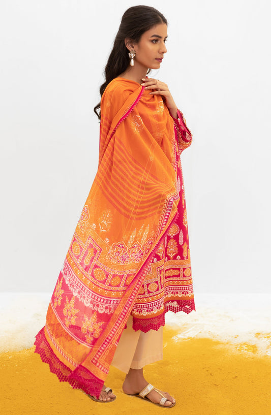 Orient - Unstitched 2 Piece Printed Lawn Shirt and Chiffon Dupatta