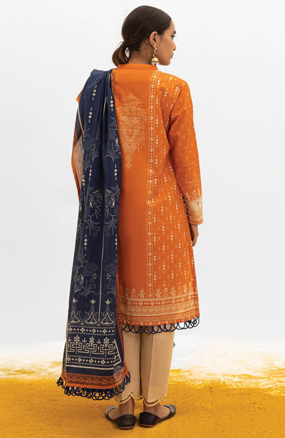 Orient - Unstitched 3 Piece Printed Lawn Shirt , Cambric Pant and Lawn Dupatta