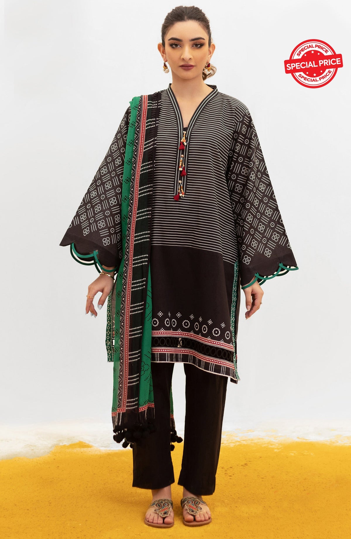 Orient - Unstitched 2 Piece Printed Lawn Shirt and Chiffon Dupatta