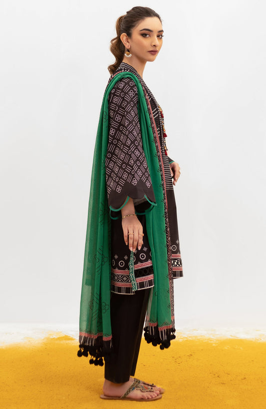 Orient - Unstitched 2 Piece Printed Lawn Shirt and Chiffon Dupatta