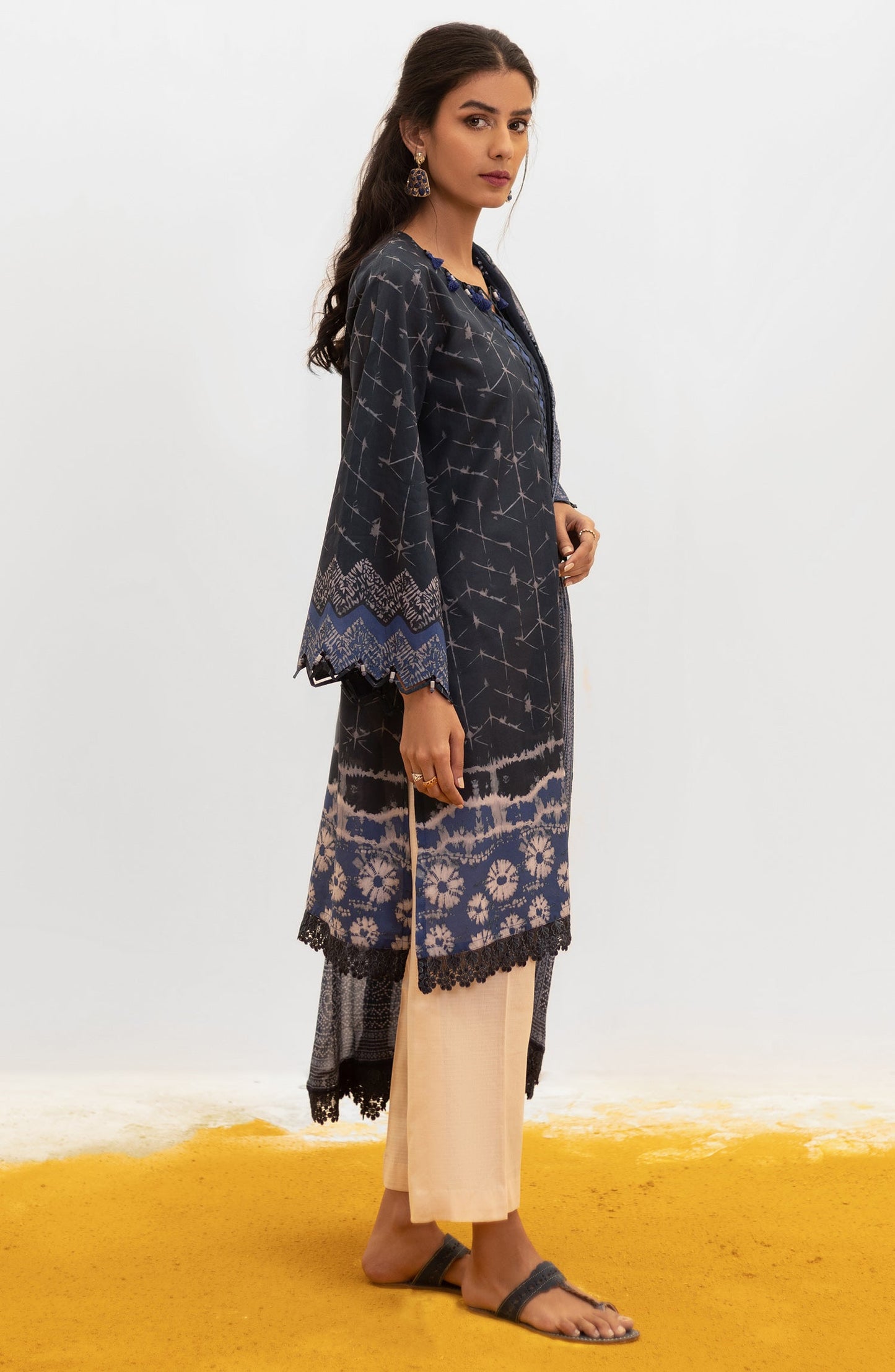 Orient - Unstitched 2 Piece Printed Lawn Shirt and Chiffon Dupatta