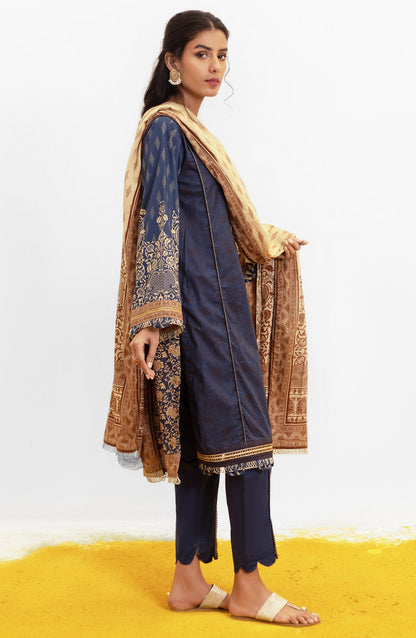Orient - Unstitched 3 Piece Embroidered Lawn Shirt , Cambric Pant and Lawn Dupatta