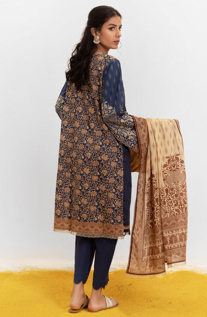 Orient - Unstitched 3 Piece Embroidered Lawn Shirt , Cambric Pant and Lawn Dupatta
