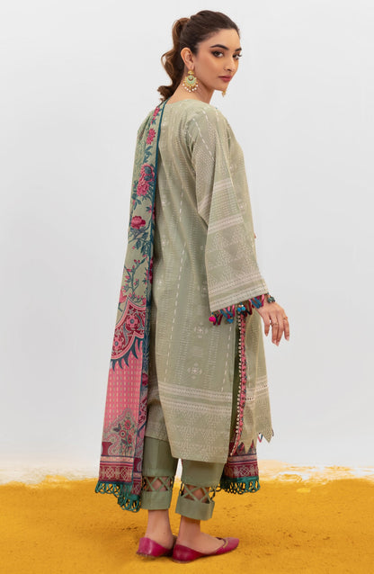 Orient - Unstitched 3 Piece Embroidered Lawn Shirt , Cambric Pant and Lawn Dupatta
