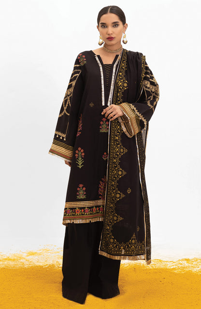 Orient - Unstitched 3 Piece Embroidered Lawn Shirt , Cambric Pant and Lawn Dupatta