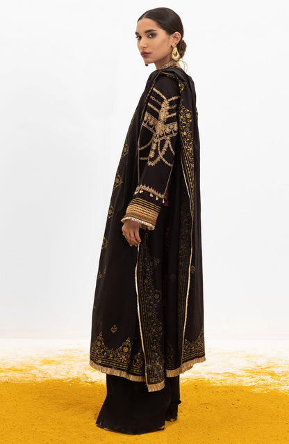 Orient - Unstitched 3 Piece Embroidered Lawn Shirt , Cambric Pant and Lawn Dupatta