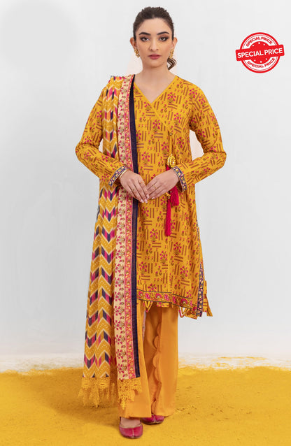 Orient - Unstitched 3 Piece Printed Lawn Shirt , Cambric Pant and Lawn Dupatta