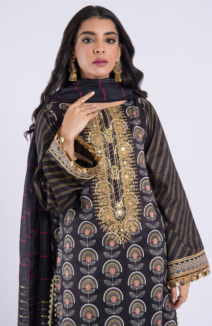 Orient - Unstitched 3 Piece Embroidered Lawn Shirt , Cambric Pant and Fancy Dupatta