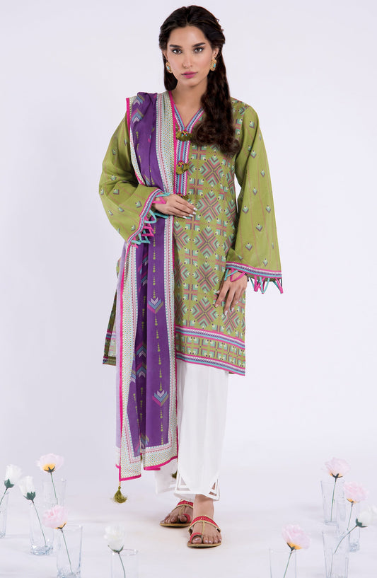 Orient - Unstitched 2 Piece Printed Lawn Shirt and Lawn Dupatta