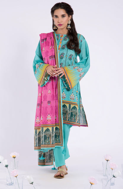 Orient - Unstitched 3 Piece Printed Lawn Shirt , Cambric Pant and Lawn Dupatta