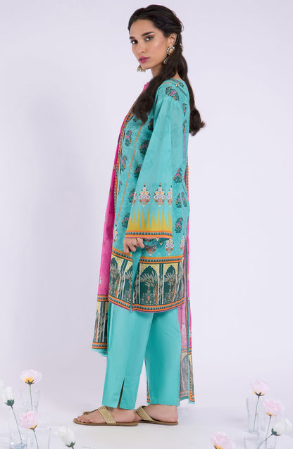 Orient - Stitched 3 Piece Printed Lawn Shirt , Cambric Pant and Lawn Dupatta