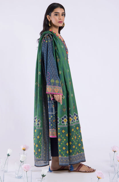 Orient - Stitched 3 Piece Printed Lawn Shirt , Cambric Pant and Lawn Dupatta