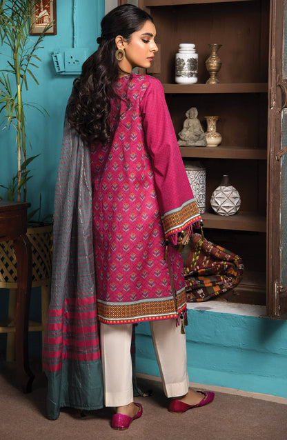 Orient - Unstitched 2 Piece Printed Khaddar Shirt and Yarn Dyed Dupatta