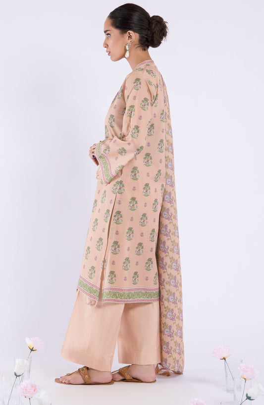 Orient - Unstitched 3 Piece Printed Lawn Shirt , Cambric Pant and Lawn Dupatta