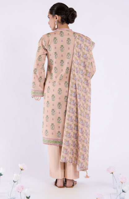 Orient - Unstitched 3 Piece Printed Lawn Shirt , Cambric Pant and Lawn Dupatta