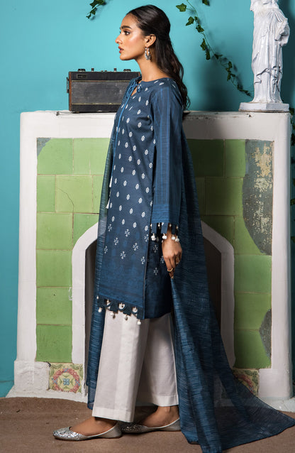 Orient - Unstitched 2 Piece Printed Khaddar Shirt and Yarn Dyed Dupatta