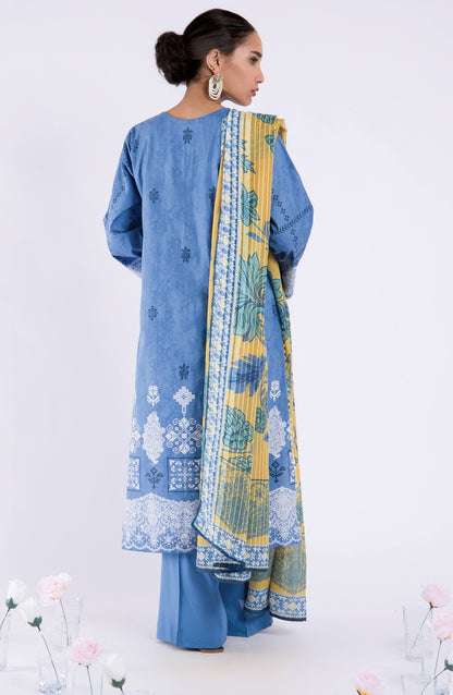 Orient - Unstitched 3 Piece Embroidered Jacquard Shirt , Cambric Pant and Yarn Dyed Dupatta