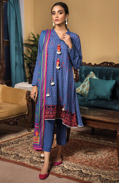 Orient - Unstitched 3 Piece Embroidered Linen Shirt , Linen Pant and Linen Dupatta
