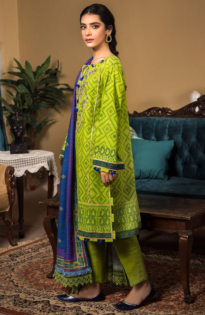 Orient - Unstitched 3 Piece Embroidered Khaddar Shirt , Khaddar Pant and Acrylic Dupatta