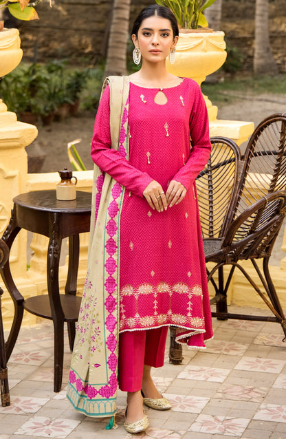 Orient - Unstitched 3 Piece Embroidered Linen Shirt , Linen Pant and Linen Dupatta