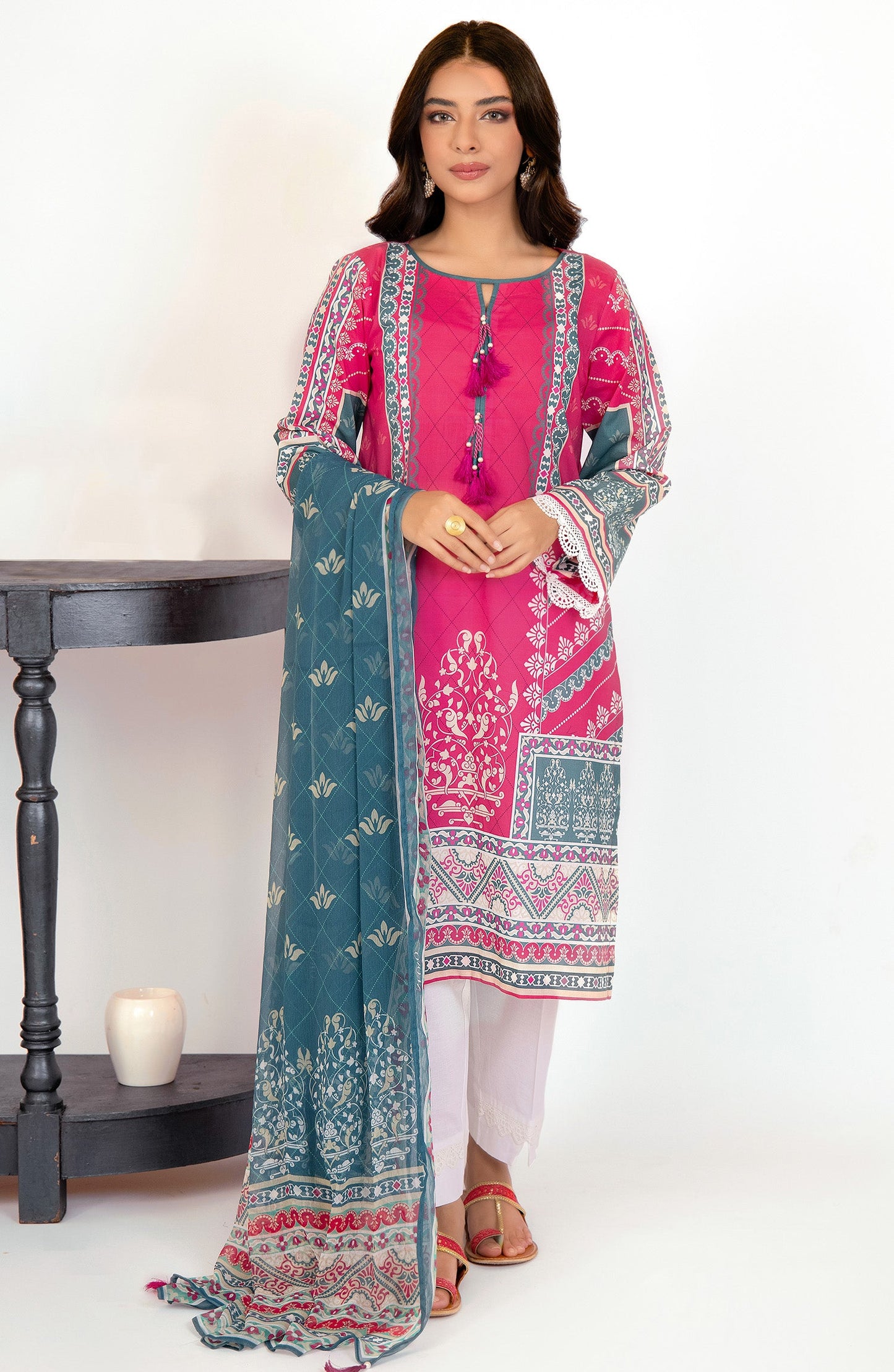 Orient - Unstitched 2 Piece Printed Lawn Shirt and Chiffon Dupatta