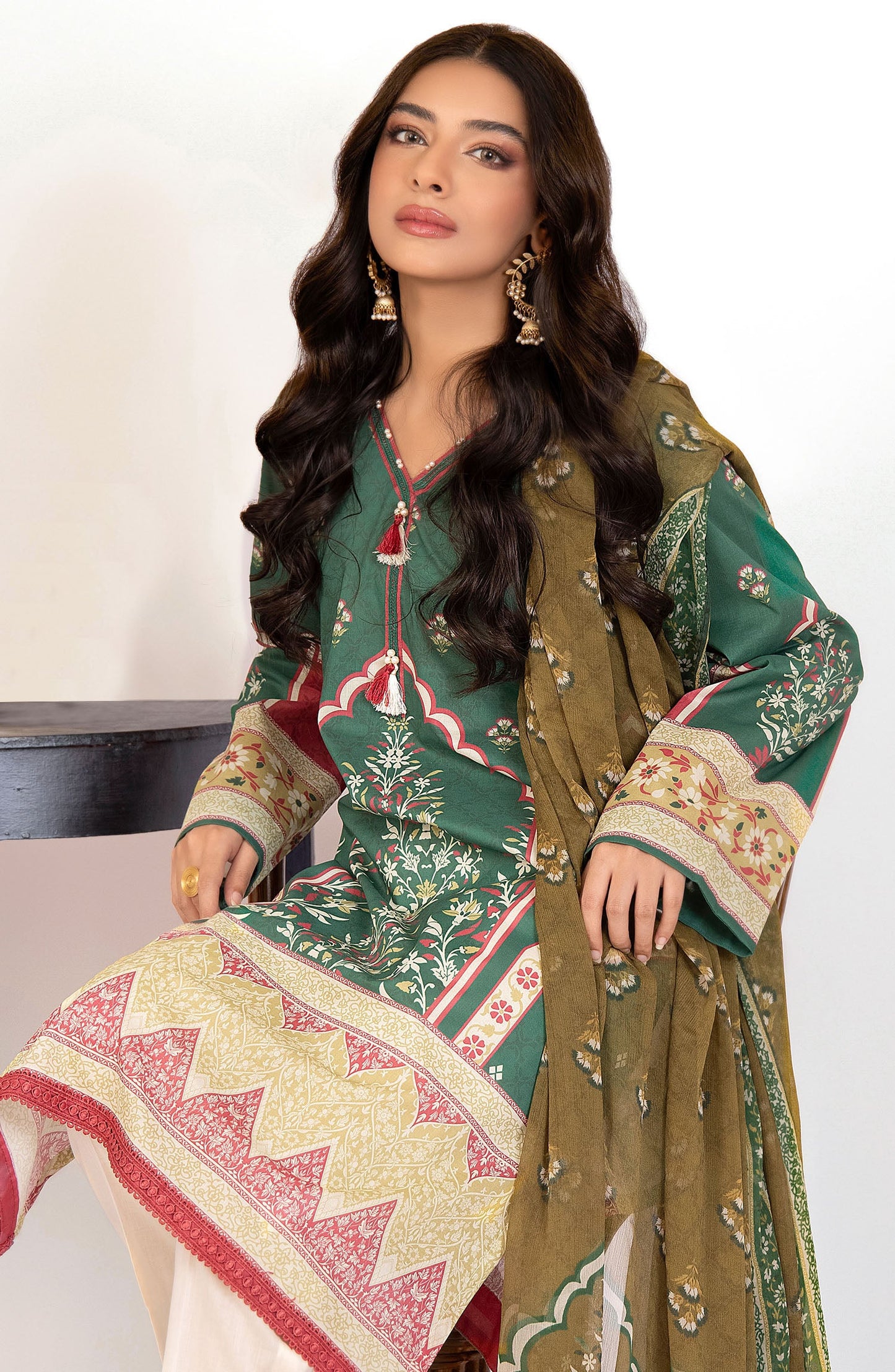 Orient - Unstitched 2 Piece Printed Lawn Shirt and Chiffon Dupatta