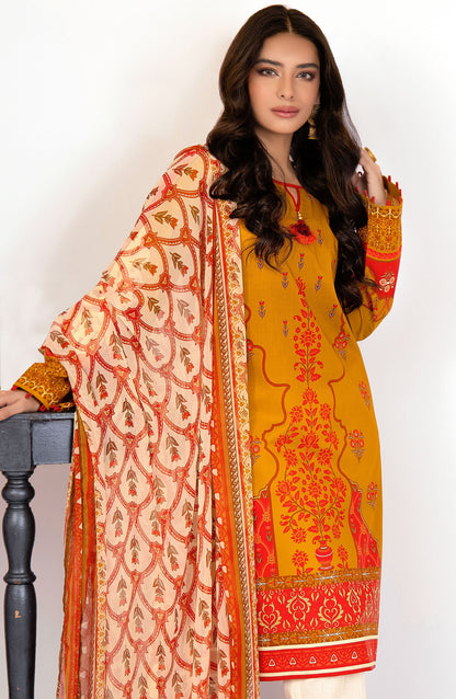 Orient - Unstitched 2 Piece Printed Lawn Shirt and Chiffon Dupatta