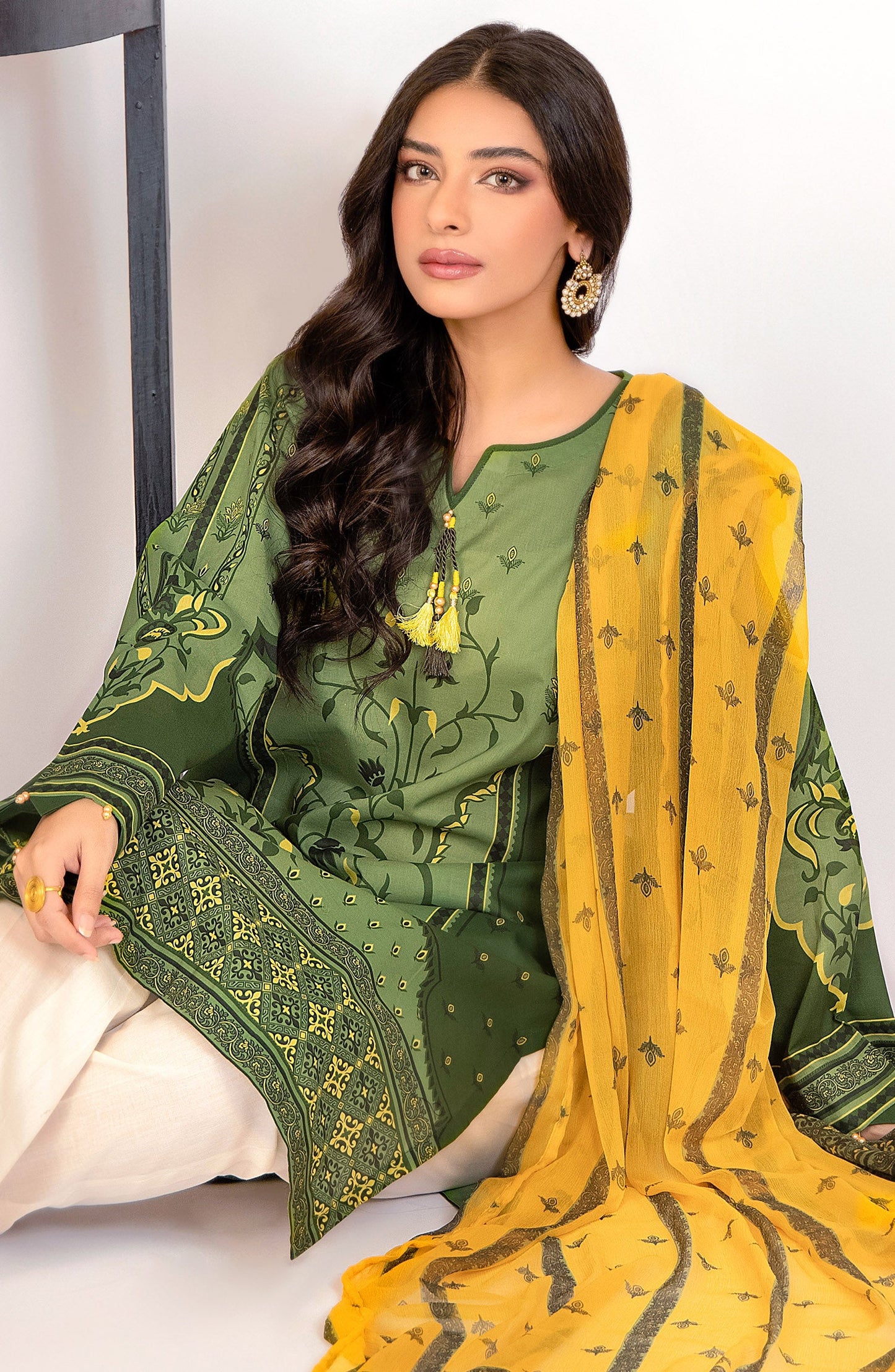 Orient - Unstitched 2 Piece Printed Lawn Shirt and Chiffon Dupatta