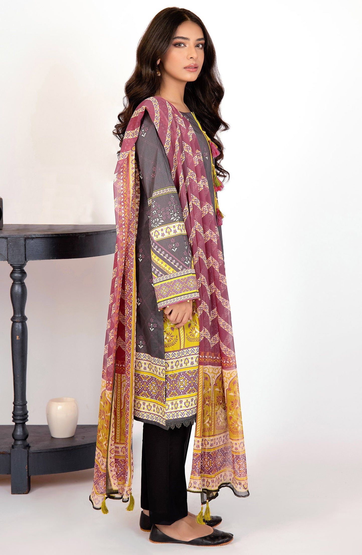 Orient - Unstitched 2 Piece Printed Lawn Shirt and Chiffon Dupatta