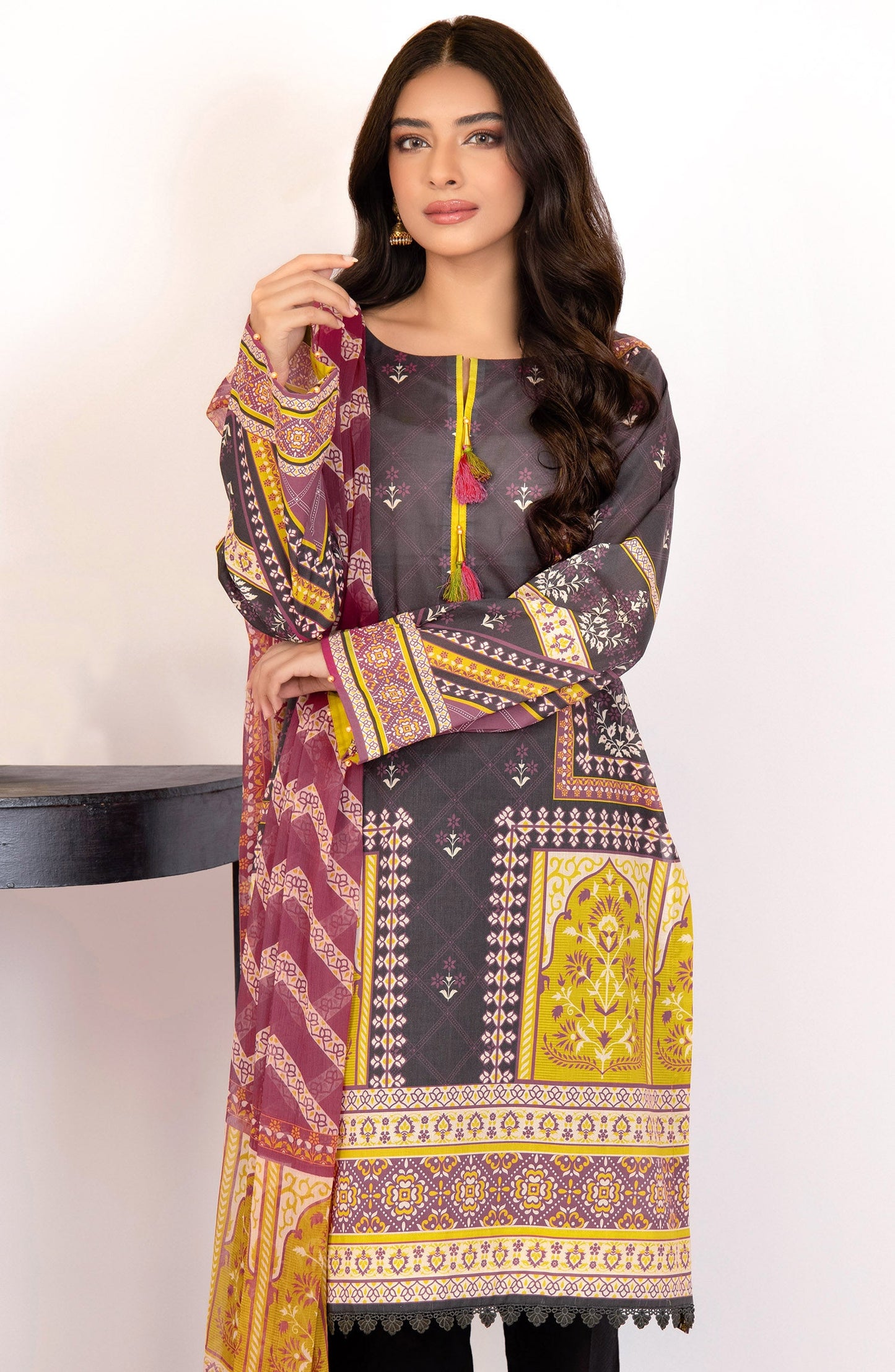 Orient - Unstitched 2 Piece Printed Lawn Shirt and Chiffon Dupatta