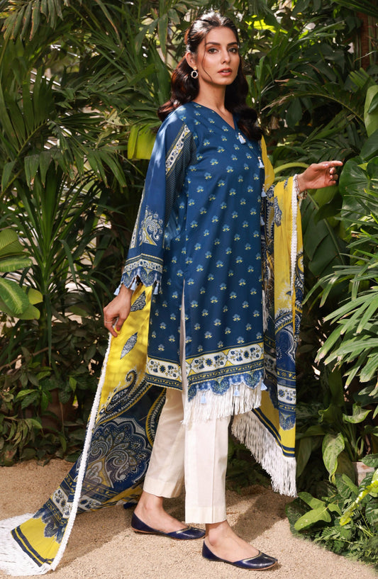 Orient - Unstitched 2 Piece Printed Lawn Shirt and Chiffon Dupatta