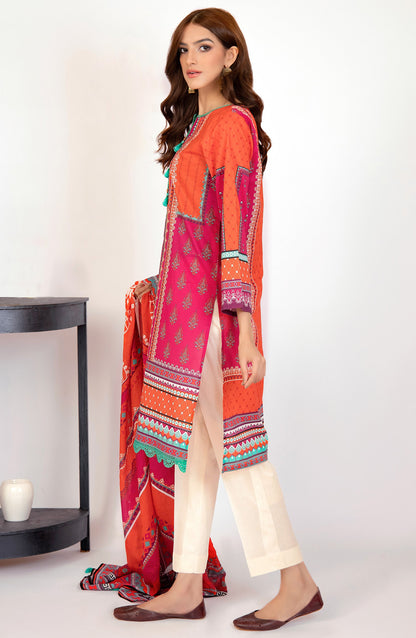 Orient - Unstitched 2 Piece Printed Lawn Shirt and Dobby Net Dupatta