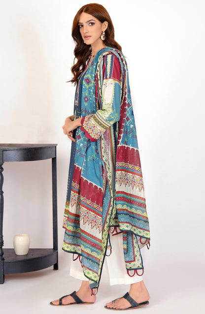 Orient - Unstitched 2 Piece Printed Lawn Shirt and Dobby Net Dupatta