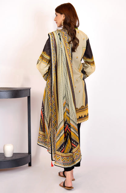 Orient - Unstitched 2 Piece Printed Lawn Shirt and Dobby Net Dupatta