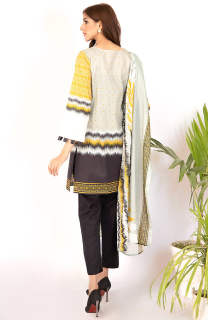 Orient - Unstitched 2 Piece Embroidered Lawn Shirt & Dobby Net Dupatta