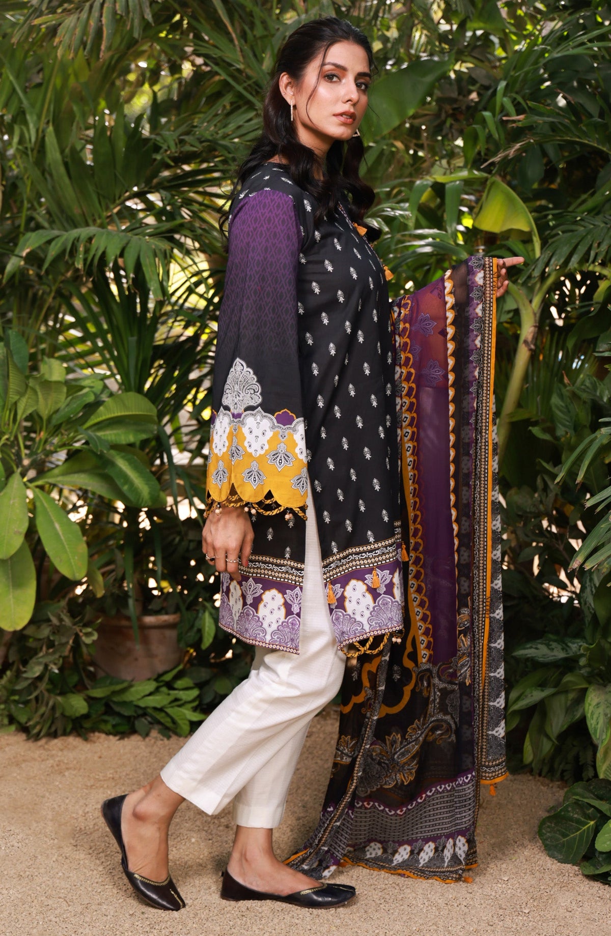 Orient - Unstitched 2 Piece Printed Lawn Shirt and Chiffon Dupatta