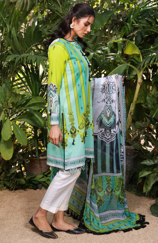 Orient - Unstitched 2 Piece Printed Lawn Shirt and Chiffon Dupatta