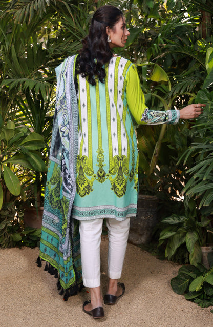 Orient - Unstitched 2 Piece Printed Lawn Shirt and Chiffon Dupatta