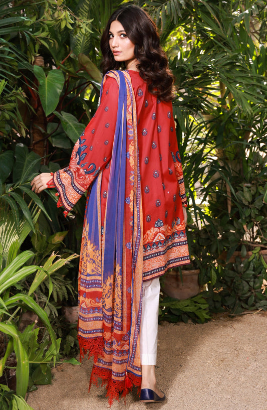 Orient - Unstitched 2 Piece Printed Lawn Shirt and Chiffon Dupatta