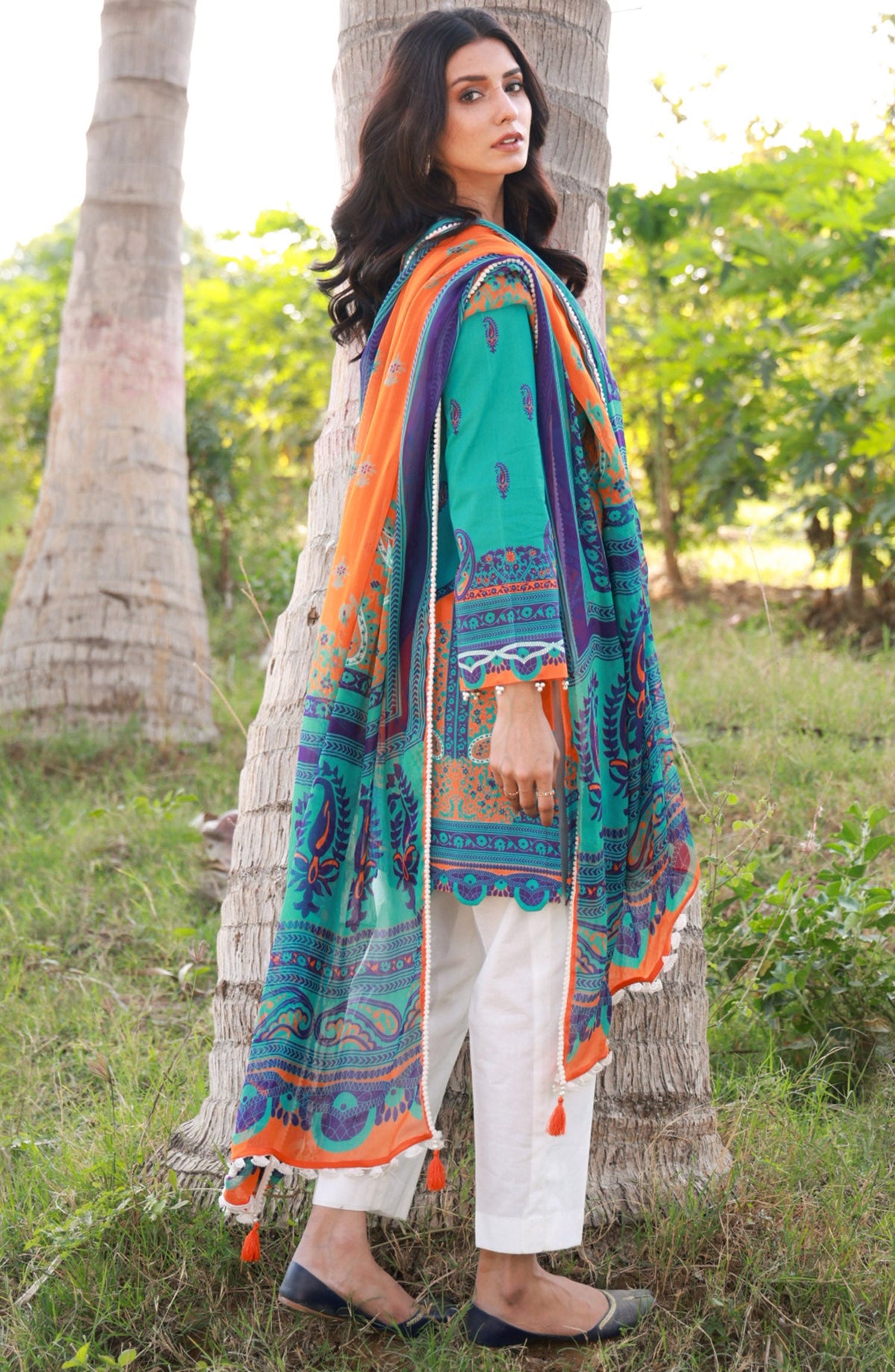 Orient - Unstitched 2 Piece Printed Lawn Shirt and Chiffon Dupatta