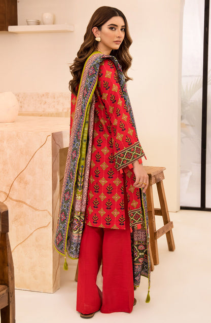 Orient - Unstitched 3 Piece Printed Khaddar Shirt, Pant and Khaddar Shawl Dupatta