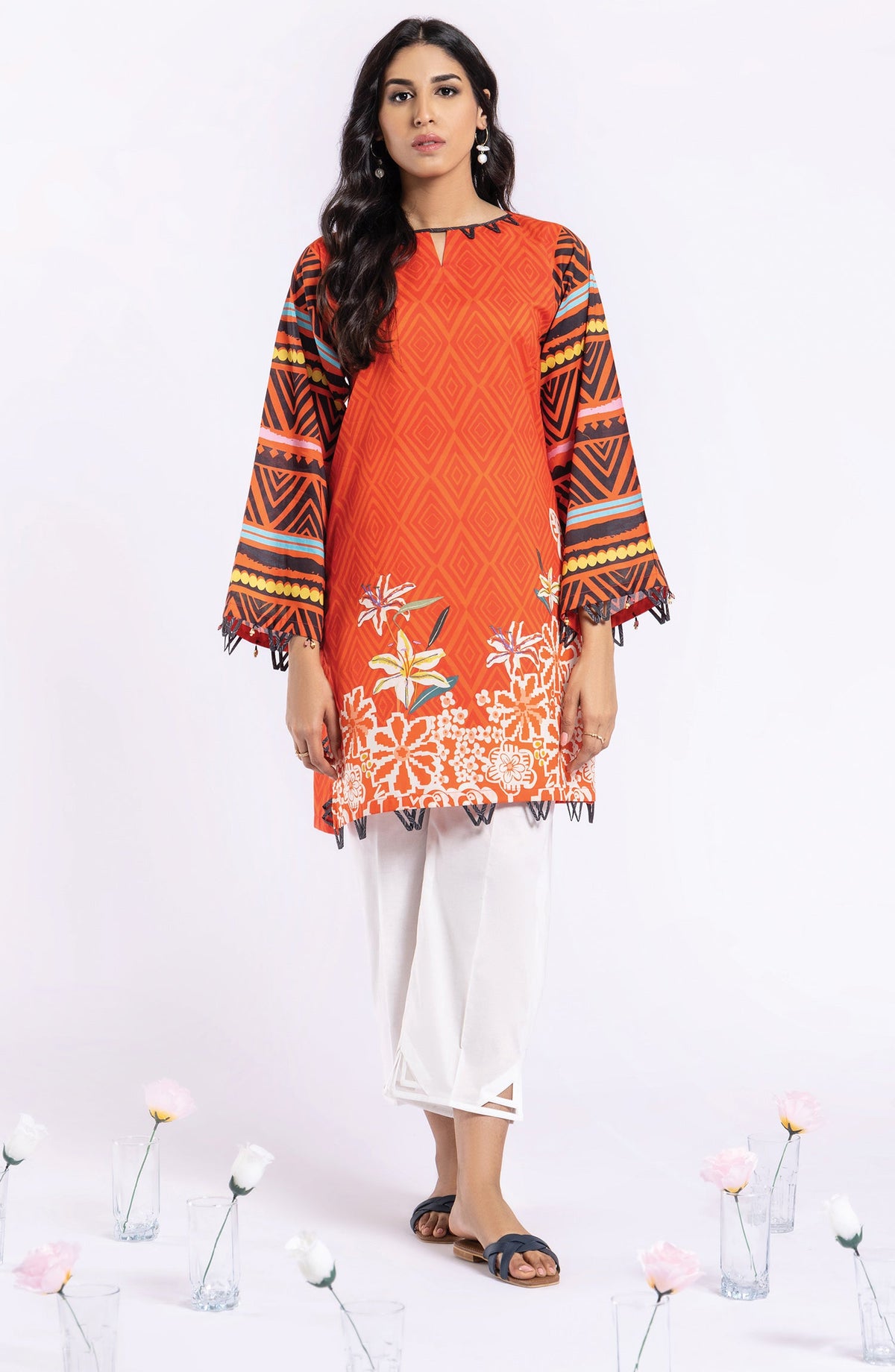 Orient - Unstitched 1 Piece Printed Lawn Shirt