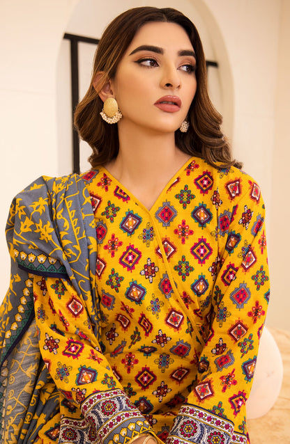 Orient - Unstitched 3 Piece Printed Khaddar Shirt, Pant and Khaddar Shawl Dupatta