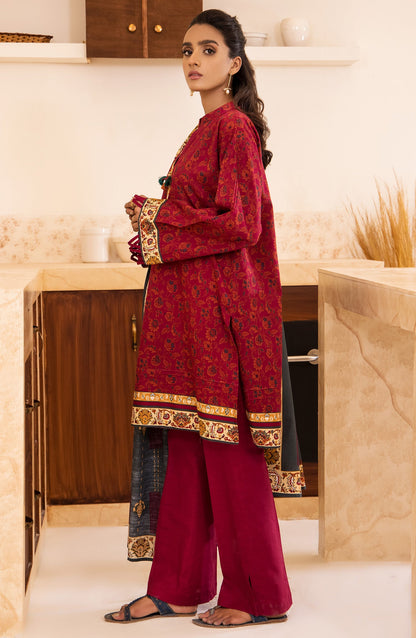 Orient - Unstitched 3 Piece Printed Khaddar Shirt, Pant and Khaddar Shawl Dupatta